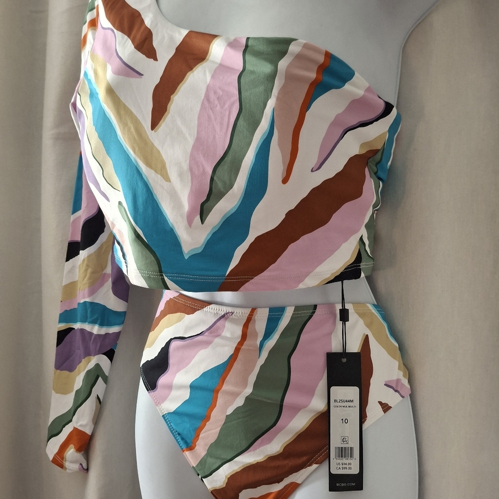 BCBGeneration Pink and Brown Bikini Swimwear